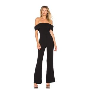 NEW Superdown Aubrey Off Shoulder Jumpsuit Black L62